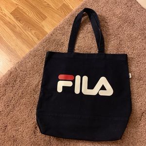 FILA Navy Blue Large Canvas Tote Bag
